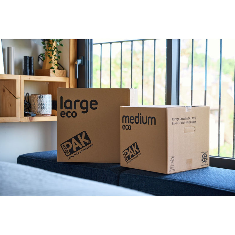 StorePAK medium eco cardboard storage boxes set of 5 (British brand)