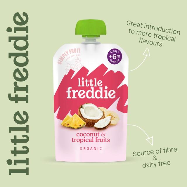 Little Freddie Coconut & Tropical Fruits Organic Pouch 6 mths+   100g GOODS M&S   