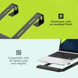 Styletech LR05 laptop stand black aluminium, imported from the UK
