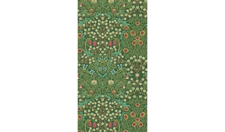 Morris & Co. Blackthorn Green floral wallpaper - (British brand)