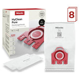 Miele HyClean Pure dust bags pack of 8 - British product