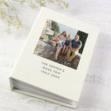 Personalised 6x4 photo album with custom message, imported from the UK