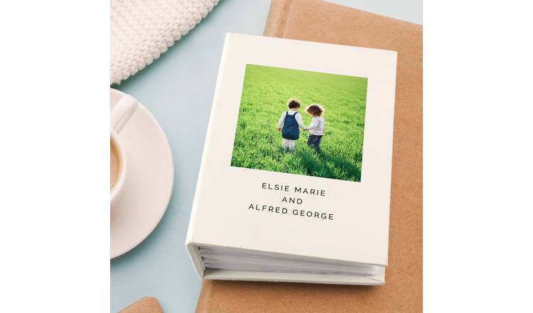 Personalised 6x4 photo album with custom message, imported from the UK