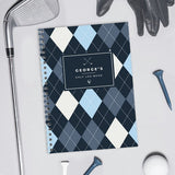Golf log book A5 40 pages personalised (British brand)