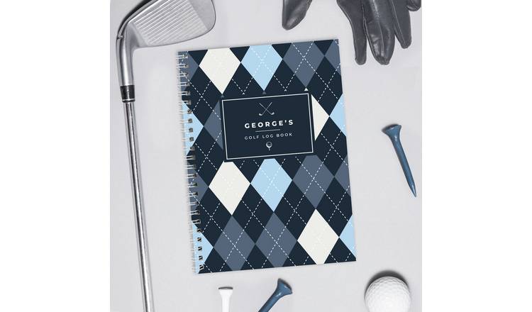 Golf log book A5 40 pages personalised (British brand)