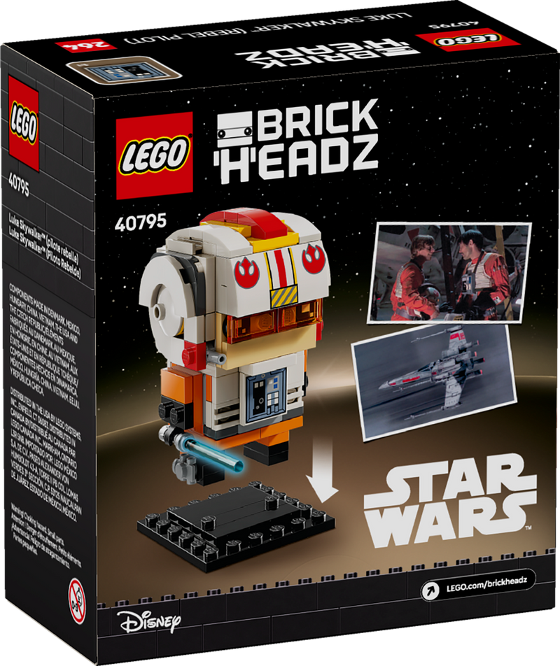 LEGO BrickHeadz Luke Skywalker Rebel Pilot 138 pieces, UK version