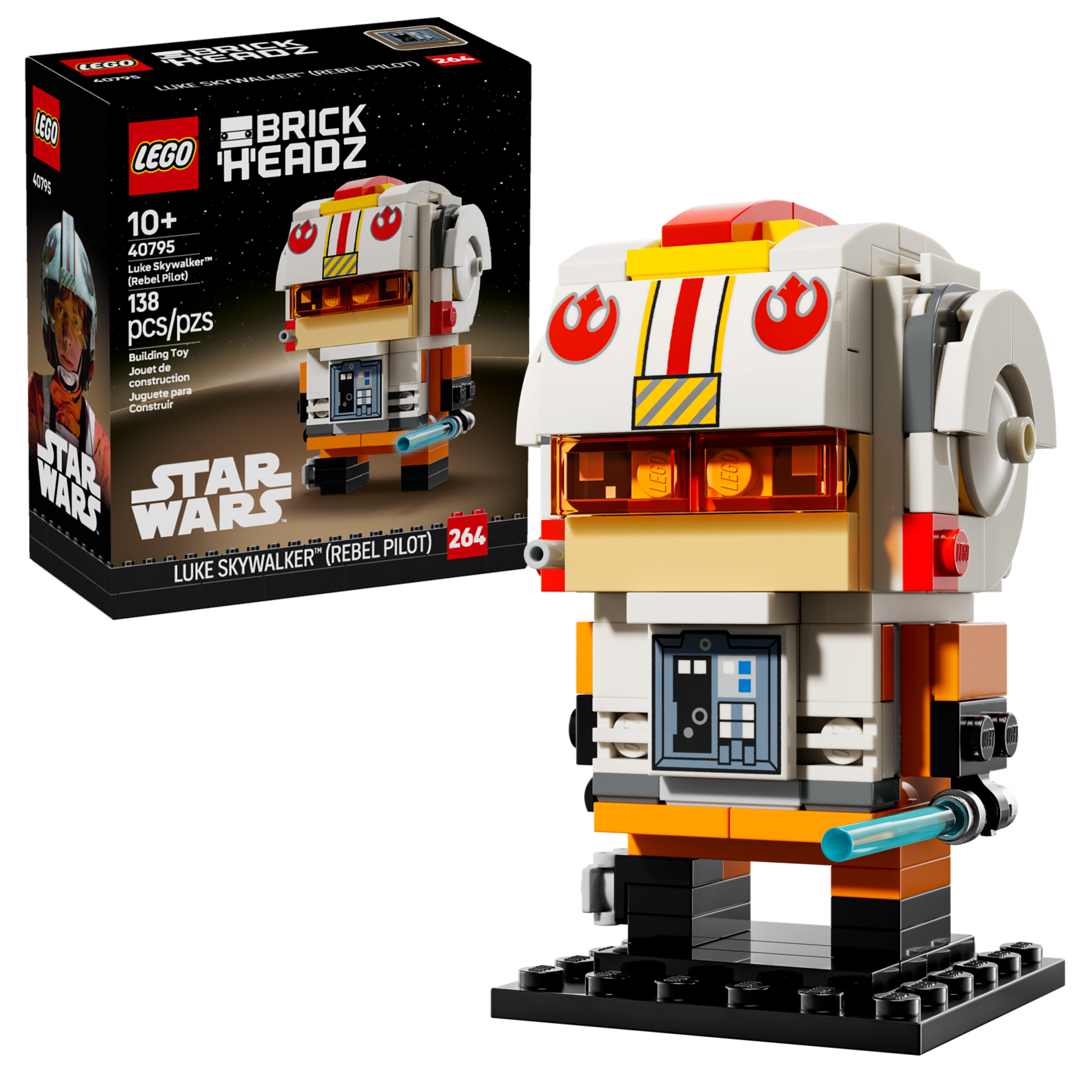 LEGO BrickHeadz Luke Skywalker Rebel Pilot 138 pieces, UK version