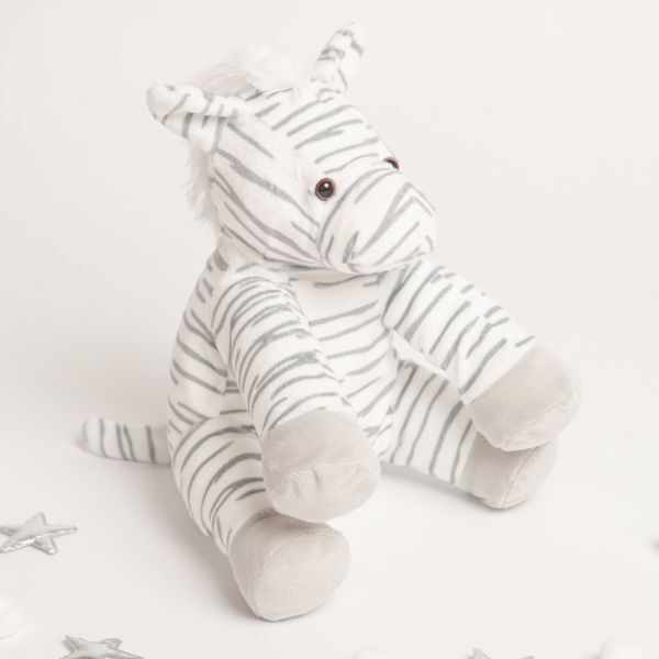 Babbico Gift Boxed Zizi The Zebra Grey & White Soft Toy GOODS Superdrug   