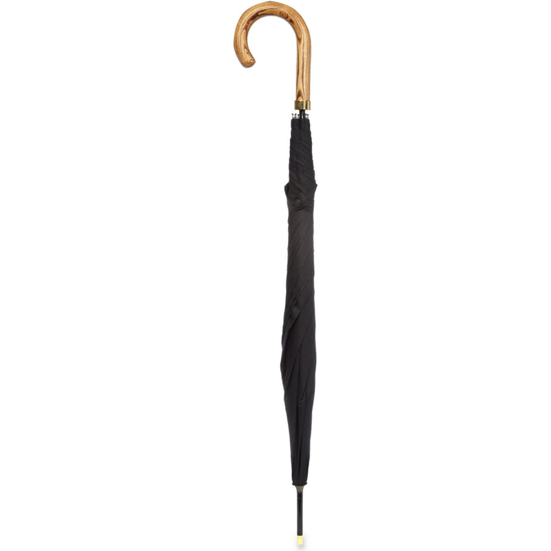 Fulton black umbrella 105cm with Elmwood crook handle, UK version