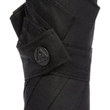 Fulton black umbrella 105cm with Elmwood crook handle, UK version