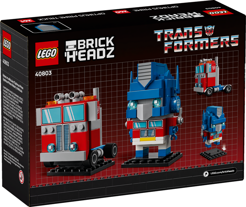 LEGO BrickHeadz Optimus Prime Robot & Vehicle 237 pieces, imported from the UK