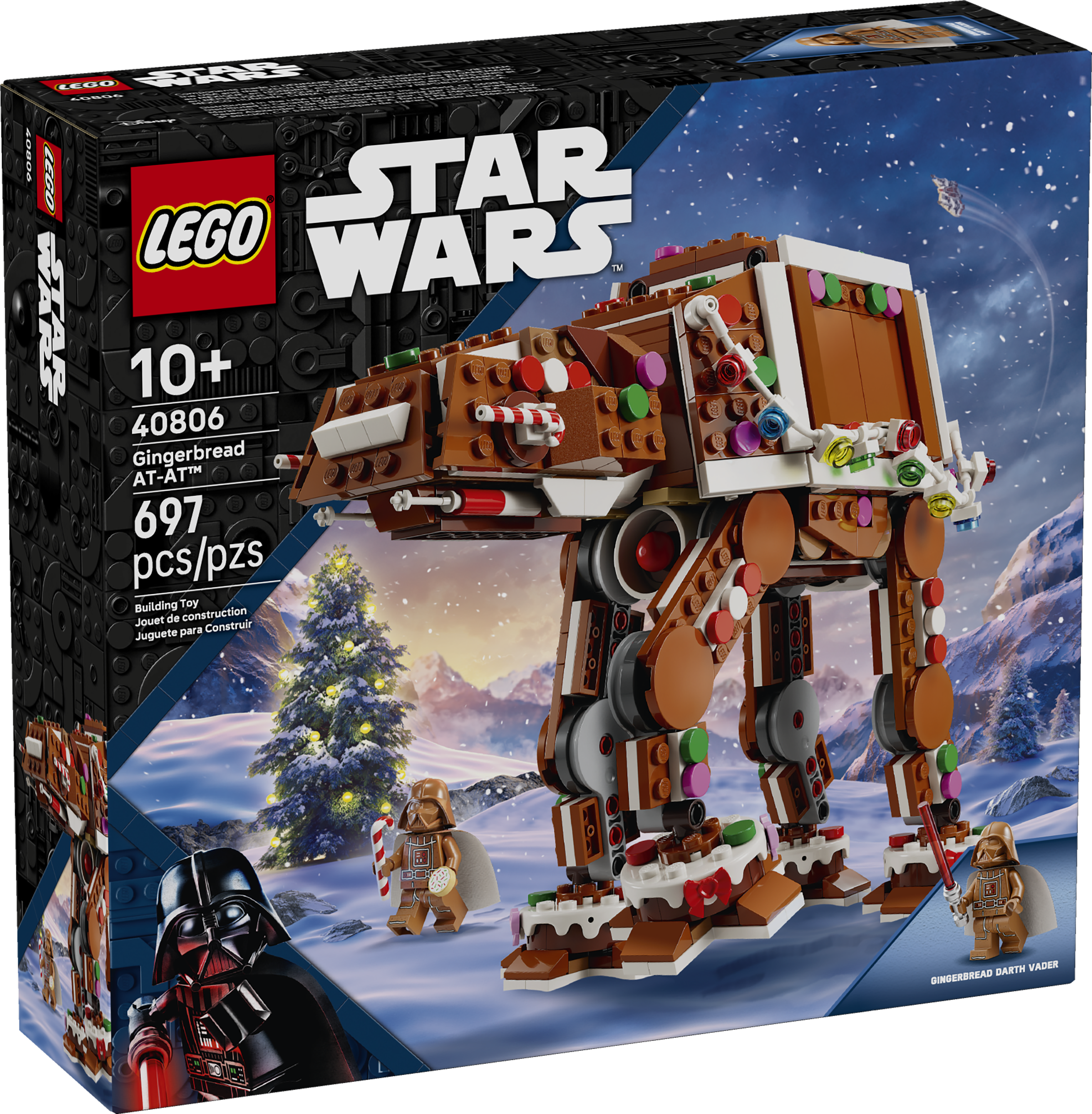 LEGO Star Wars Gingerbread AT-AT Walker Building Set 697 Pieces, UK version