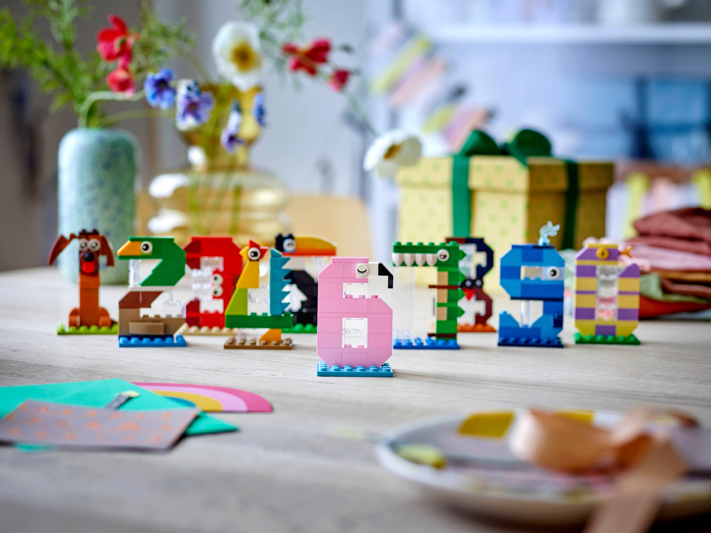 LEGO Birthday Numbers animal set 281 pieces, imported from the UK