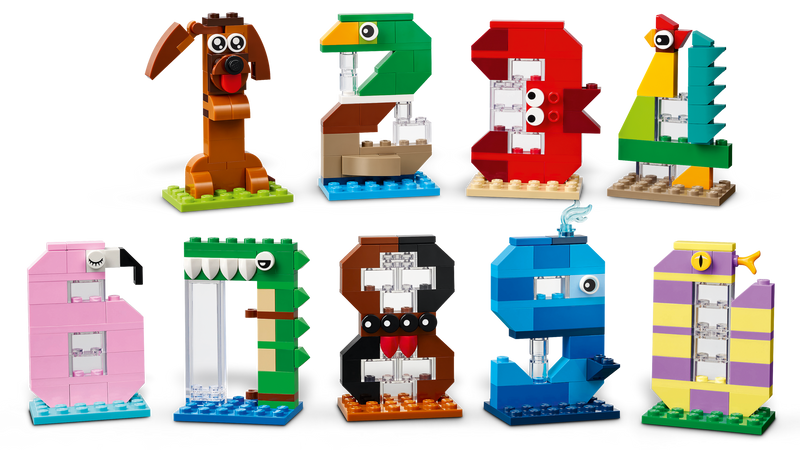LEGO Birthday Numbers animal set 281 pieces, imported from the UK