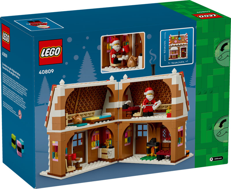 LEGO Festive Gingerbread House building set 498 pieces, UK version