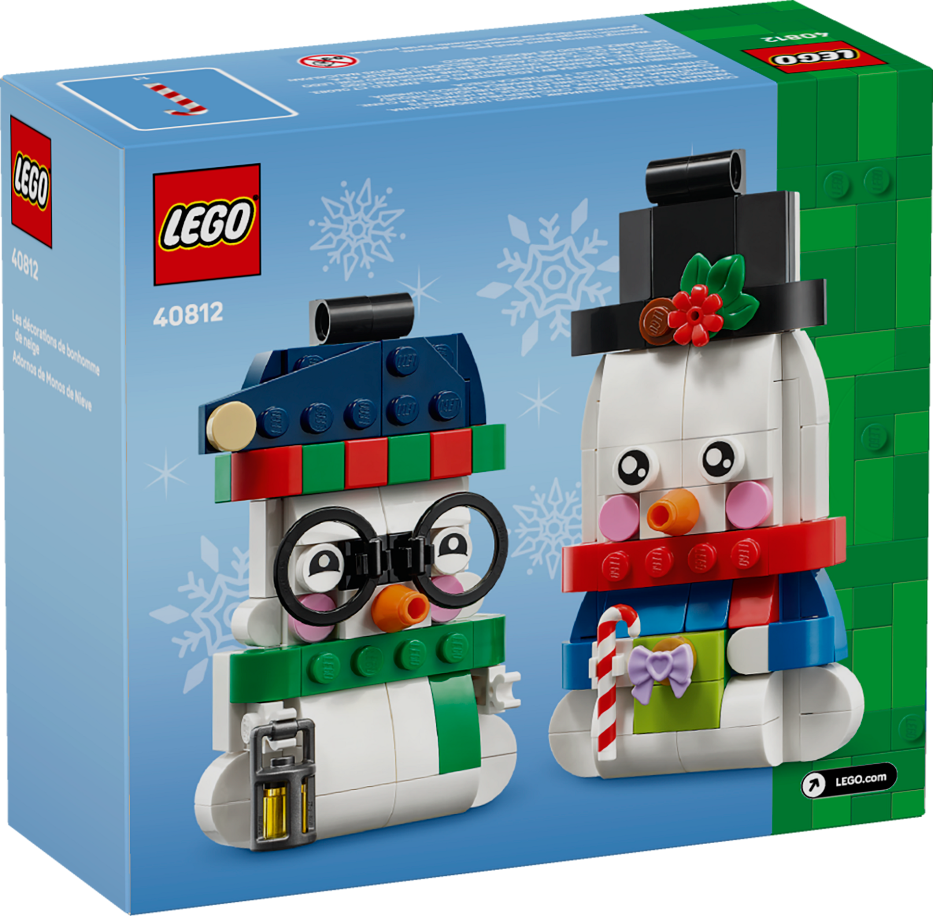 LEGO Snowman Ornaments building set 168 pieces, imported from the UK
