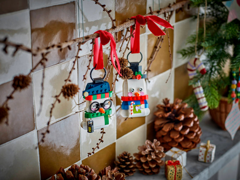 LEGO Snowman Ornaments building set 168 pieces, imported from the UK