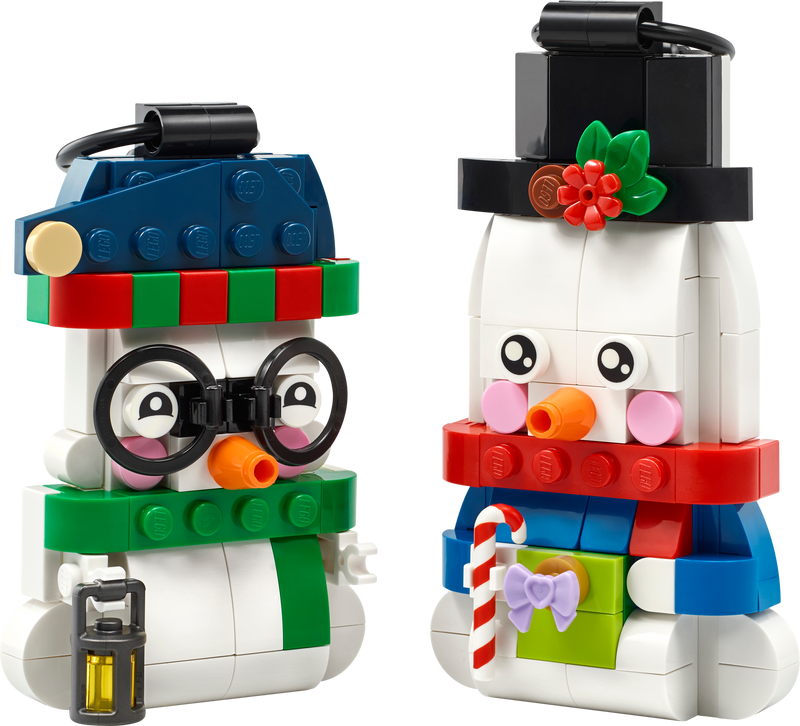 LEGO Snowman Ornaments building set 168 pieces, imported from the UK