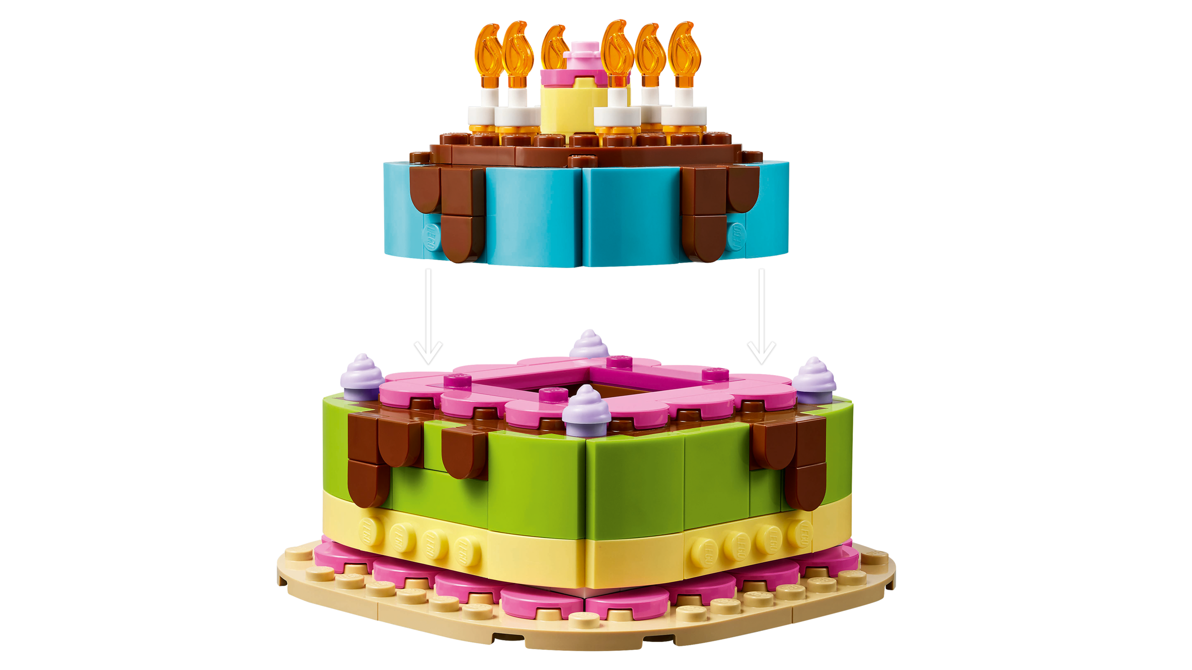 LEGO Birthday Cake Building Set 219 Pieces - British product