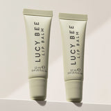 Lucy Bee hydrating lip balm duo clear and tinted, UK version