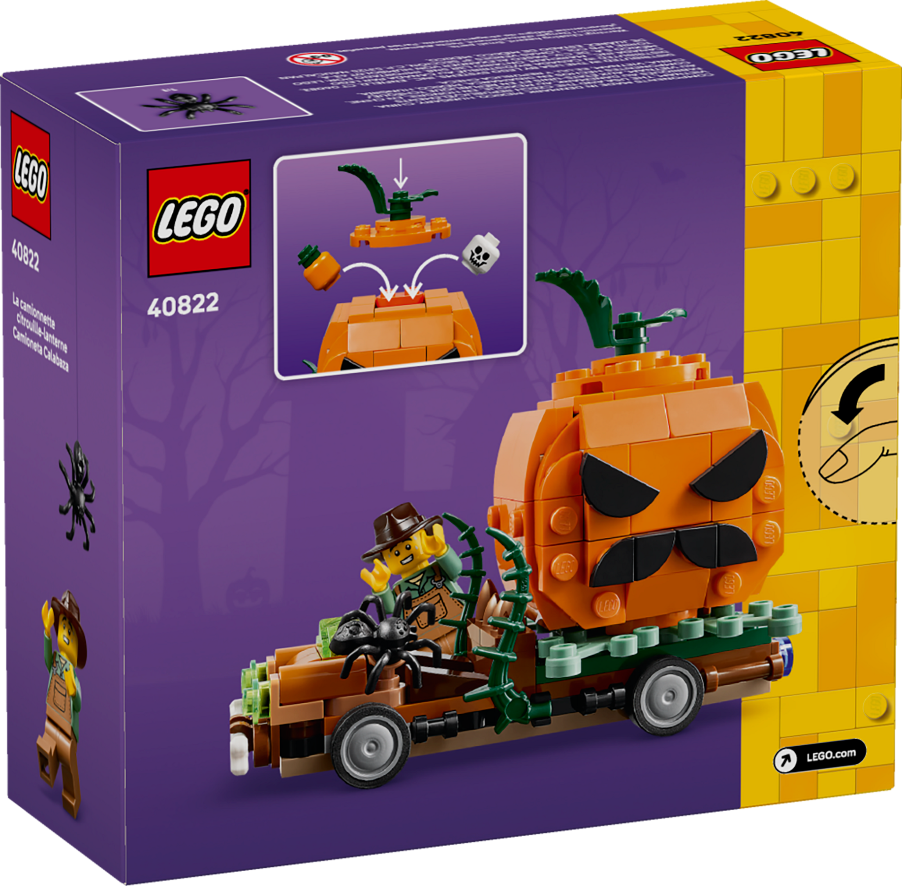 LEGO Building Toy Jack-O'-Lantern Pickup Truck 177 Pieces, imported from the UK