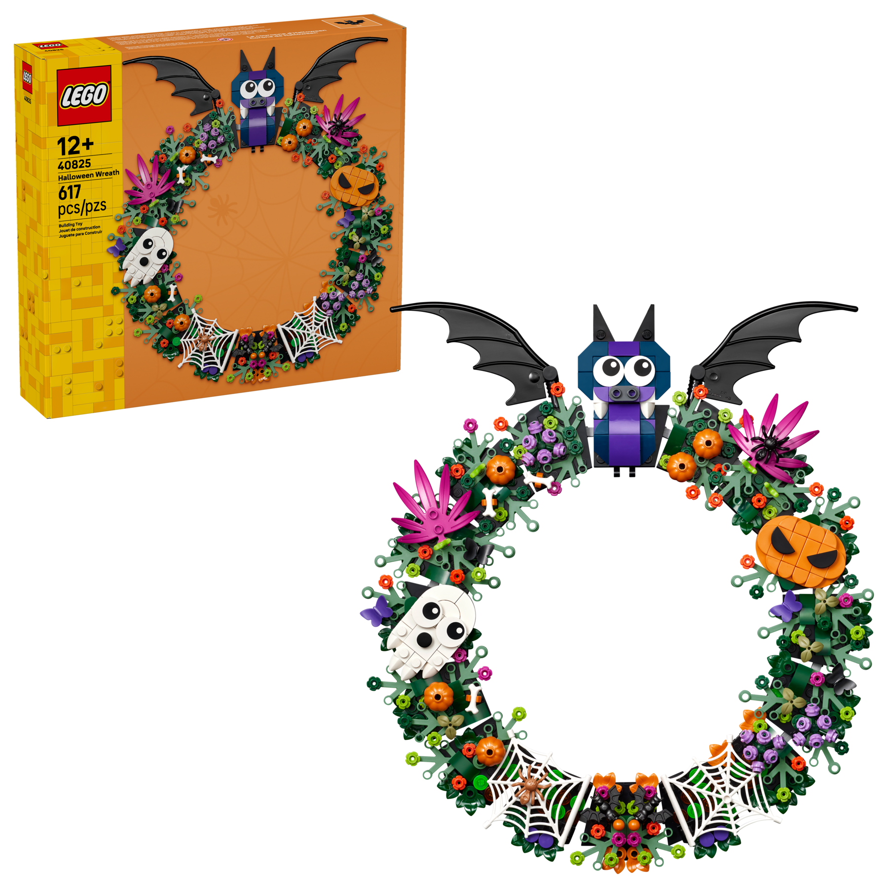 LEGO Halloween Wreath Building Set 617 Pieces, UK version