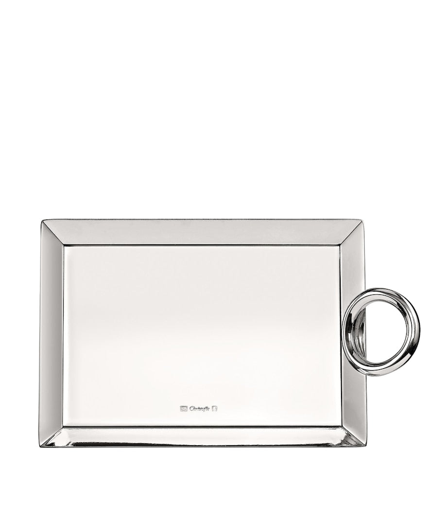 Christofle silver-plated Vertigo business card tray 12.5cm x 9cm - British product