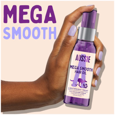 Aussie Mega Smooth hair repair oil 100ml, UK version