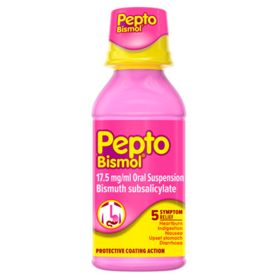 Pepto-Bismol stomach relief liquid 240ml, imported from the UK