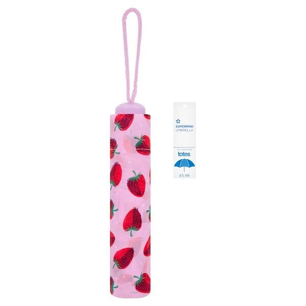 Superdrug Supermini Strawberry Print Umbrella