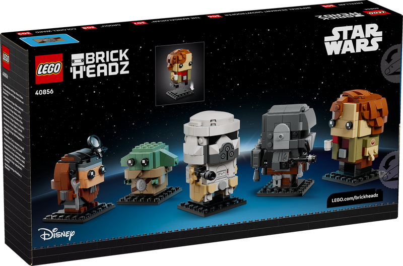 LEGO Star Wars BrickHeadz Mandalorian Grogu set 661 pieces, UK version