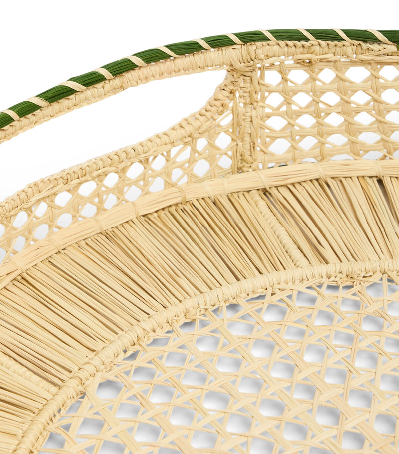 La DoubleJ raffia tray 36.5cm, UK version