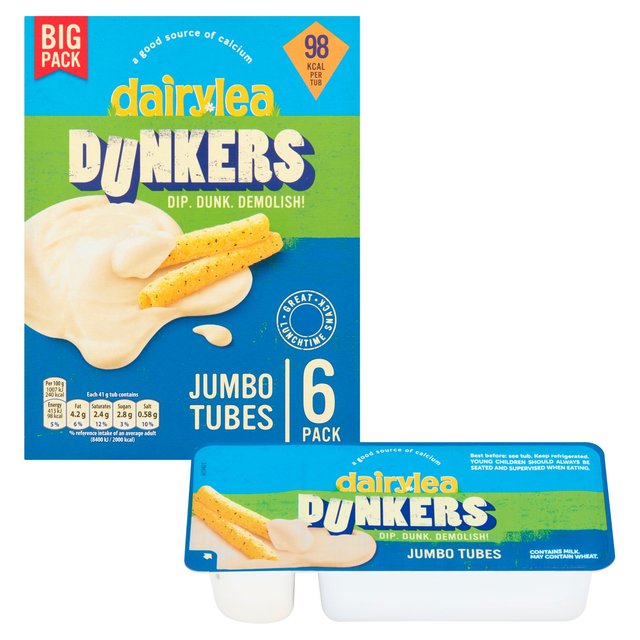 Dairylea Dunkers Jumbo Tubes Cheese Snacks   6 x 41g