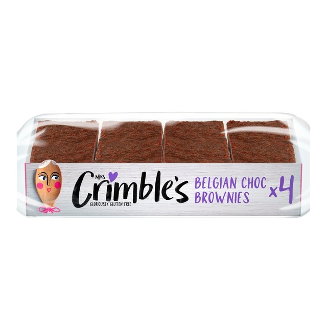 Mrs Crimble's Gluten Free Belgian Choc Brownies   4 per pack GOODS M&S   