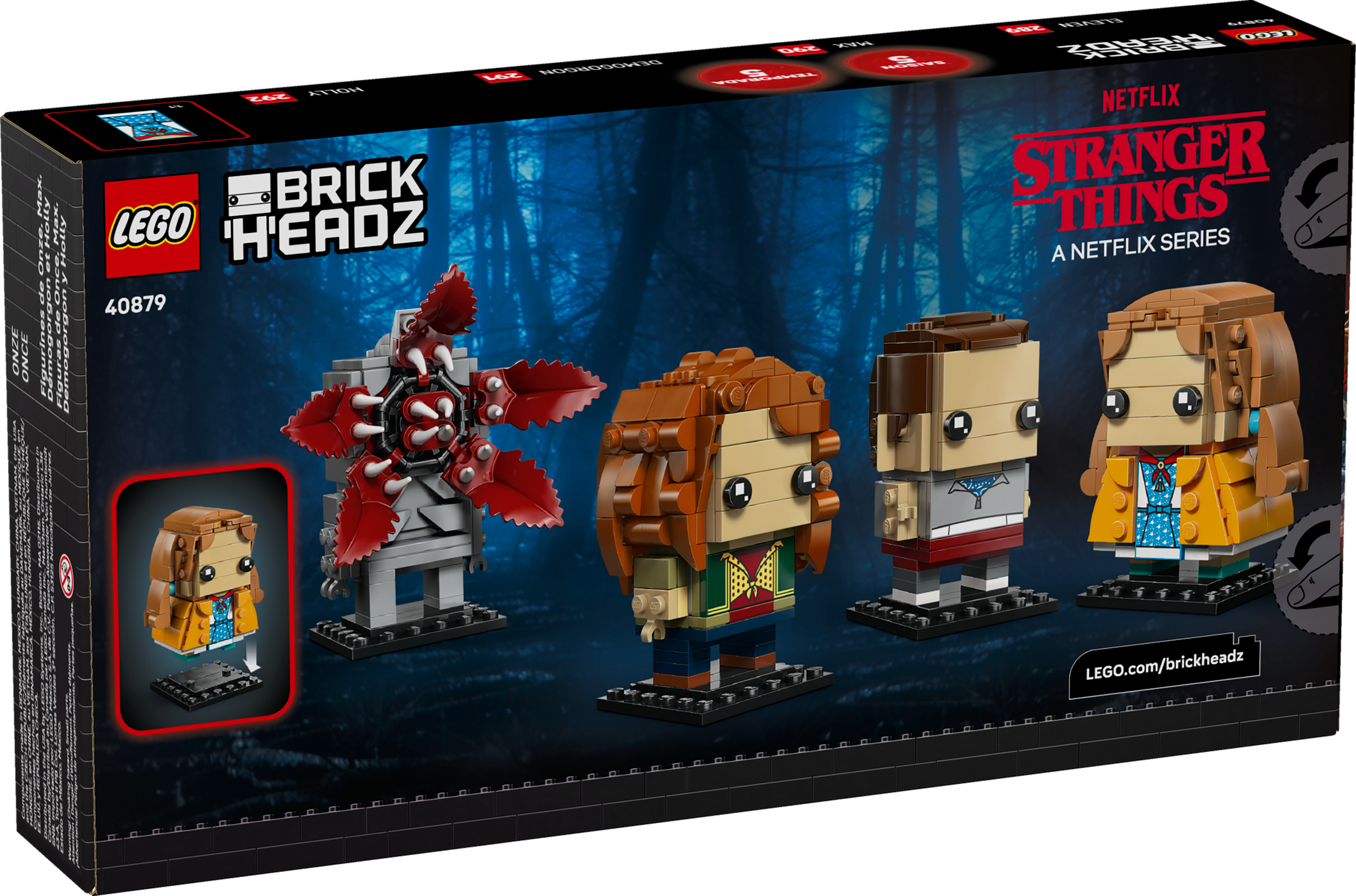 LEGO Stranger Things BrickHeadz figures, UK version