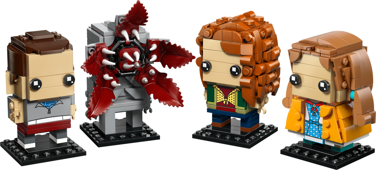 LEGO Stranger Things BrickHeadz figures, UK version