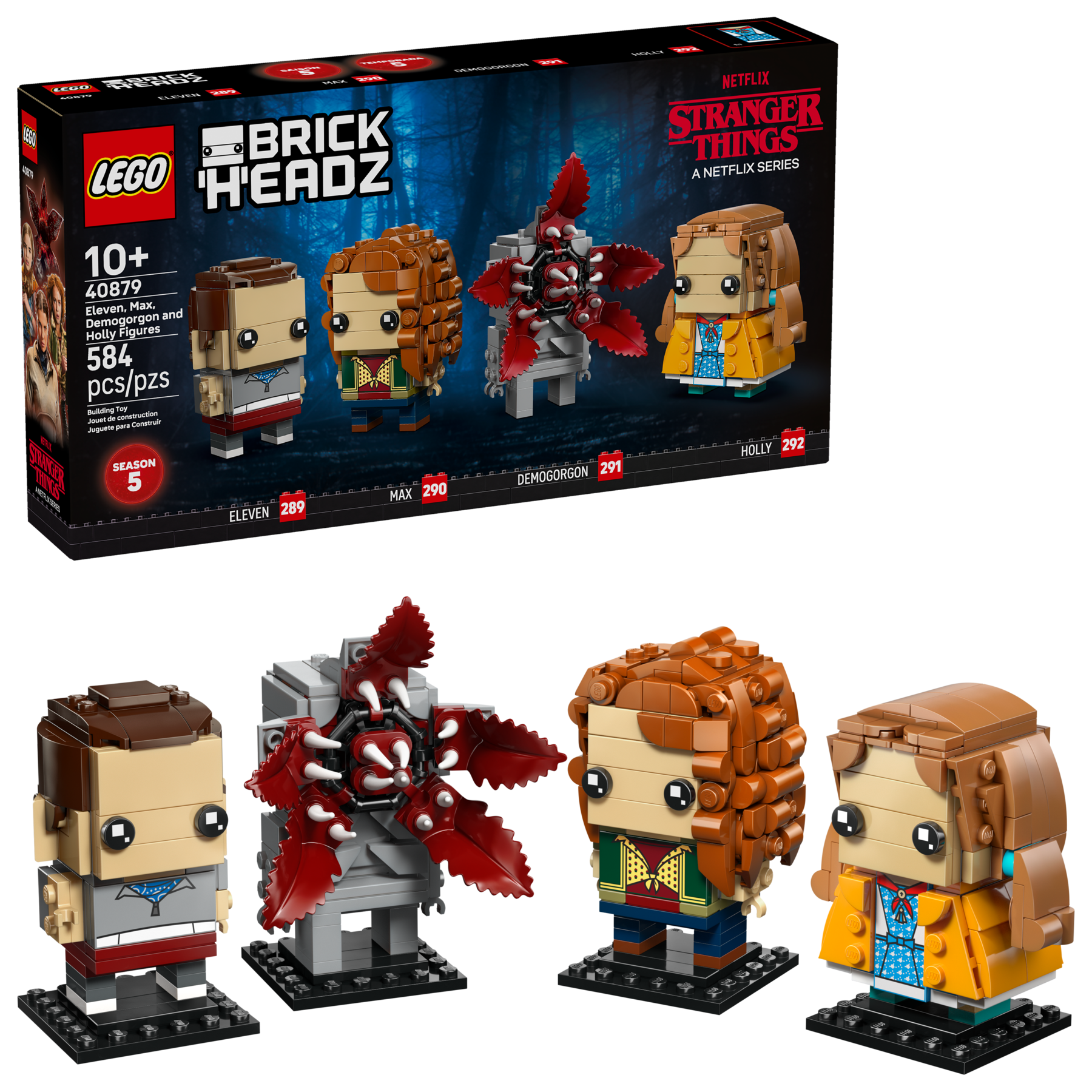 LEGO Stranger Things BrickHeadz figures, UK version