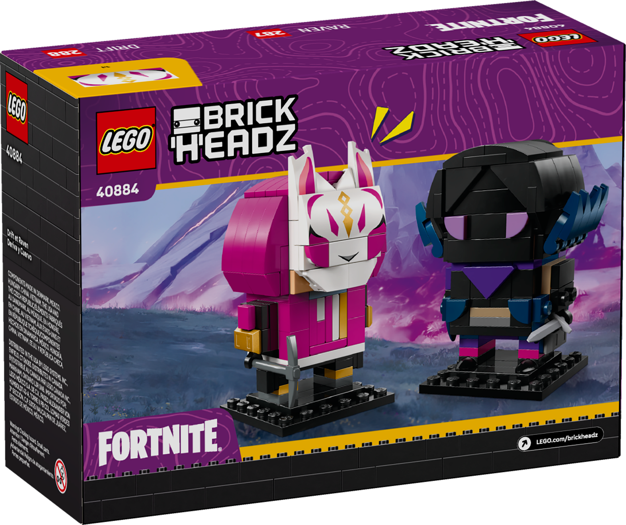LEGO BrickHeadz Fortnite Drift Raven figures 280 pieces - British product