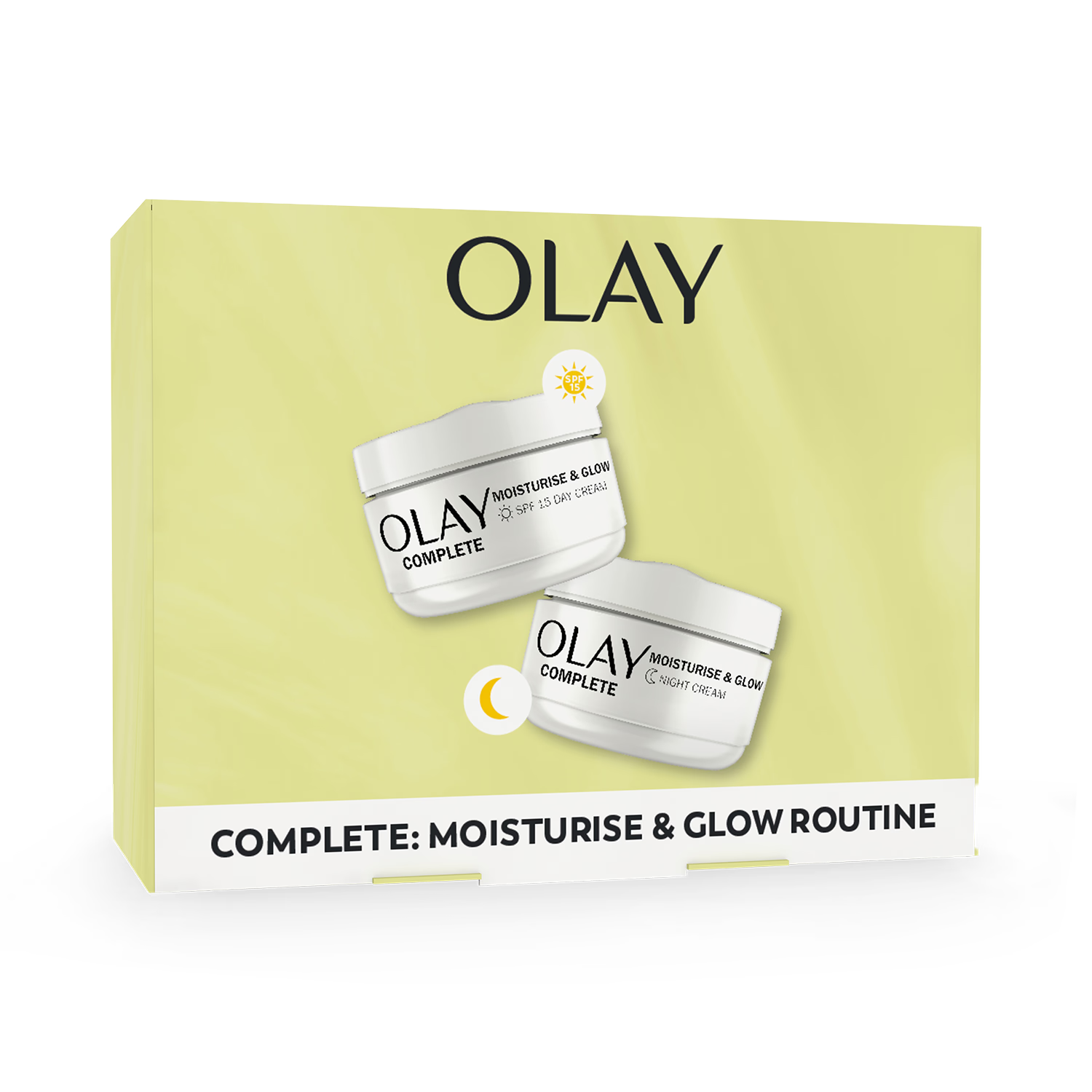 Olay Complete Moisturise & Glow Giftset day and night creams 50ml each (British brand)