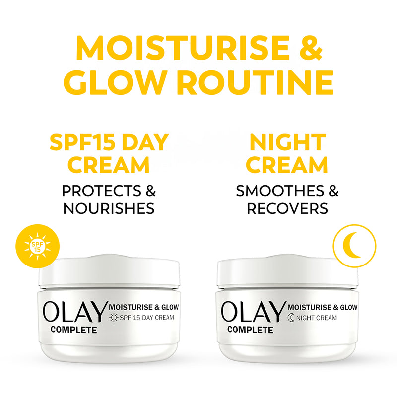 Olay Complete Moisturise & Glow Giftset day and night creams 50ml each (British brand)