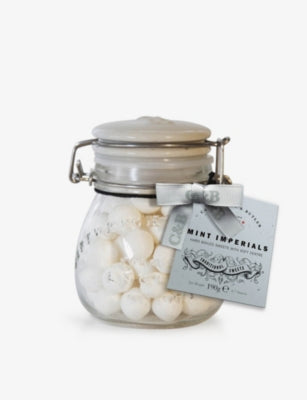 Cartwright & Butler Mint Imperials sweets 190g jar, imported from the UK