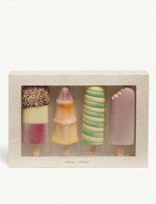 Choconchoc chocolate ice lollies box of four 185g - British product