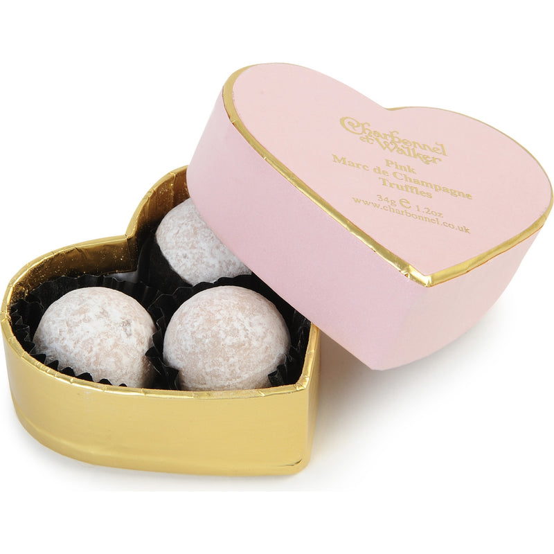 Charbonnel Pink Marc de Champagne truffles 34g, UK version