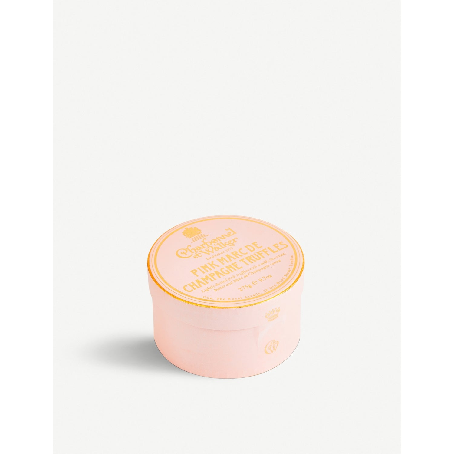 Charbonnel et Walker pink Marc de Champagne truffles 275g (British brand)