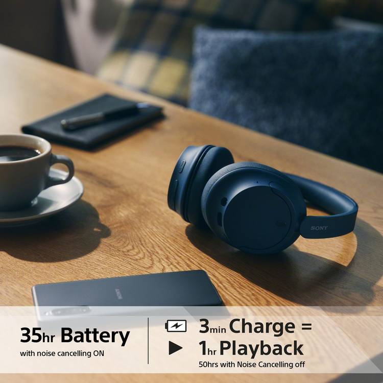 Sony WH-CH720N wireless over-ear headphones blue, imported from the UK