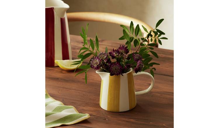 Habitat small stripe jug stoneware 180ml - British product