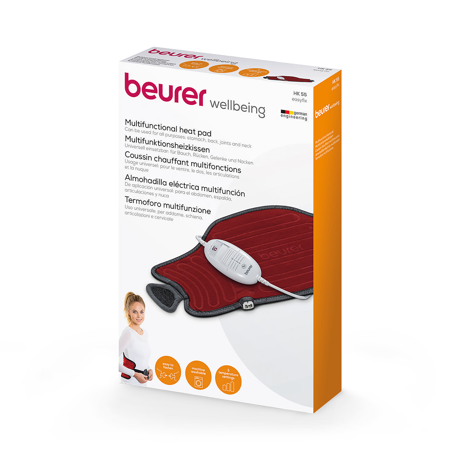 Beurer Easy Fix heat pad with turbo heating (British brand)