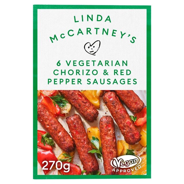 Linda McCartney Vegetarian Chorizo &amp; Red Pepper Sausages   270g