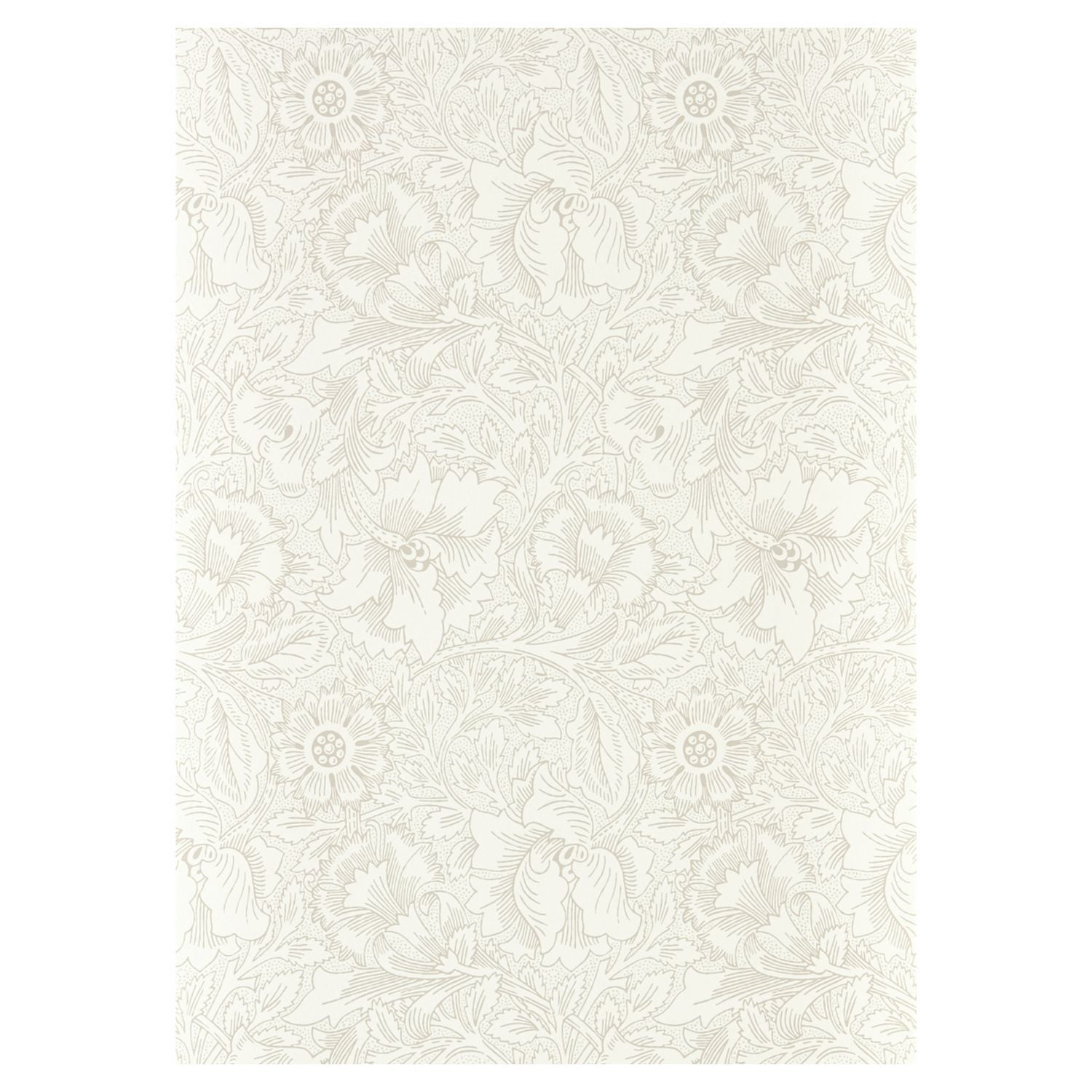 Morris & Co Poppy White Floral wallpaper (British brand)