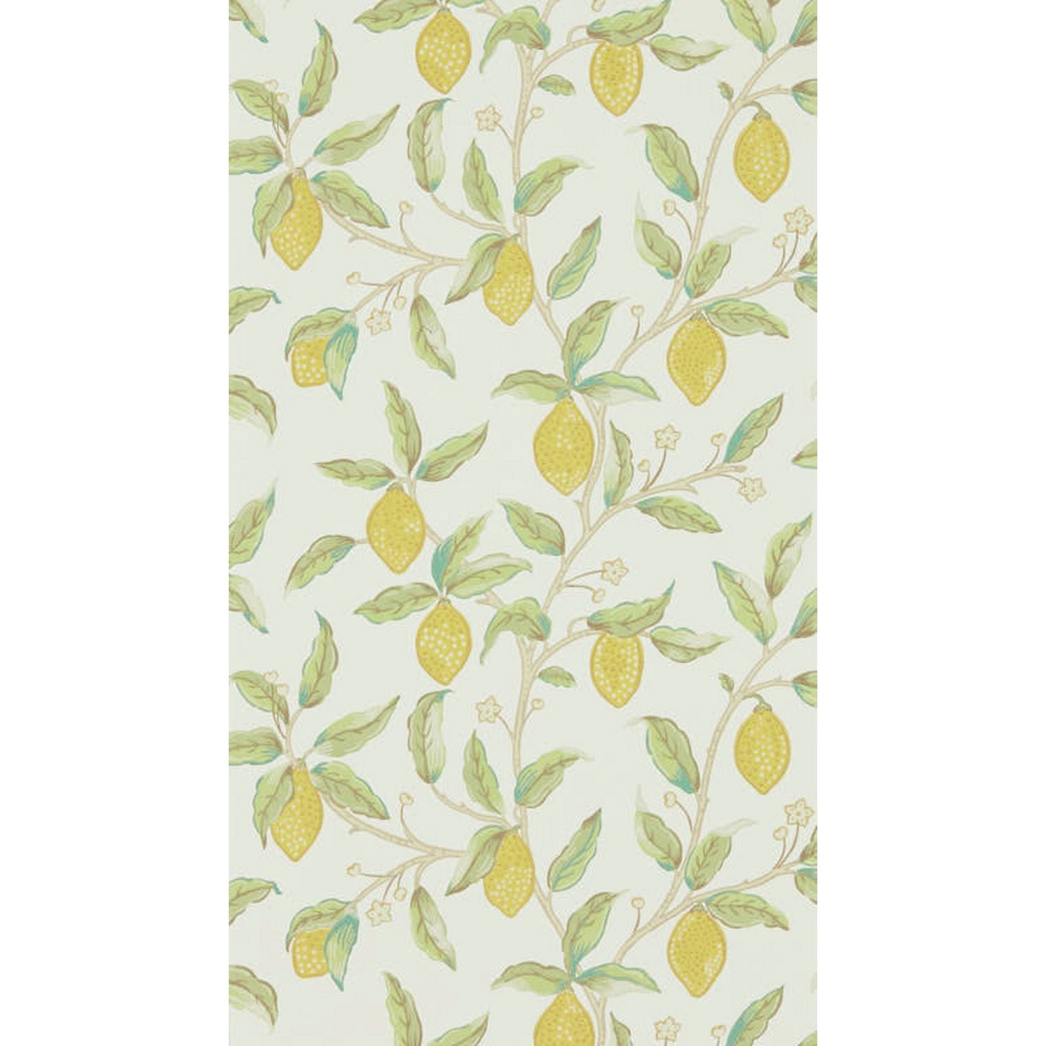 Morris & Co. Lemon Tree Leaf Yellow Floral Wallpaper, imported from the UK